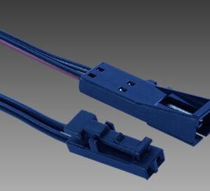 Mini plug + Mini socket black, cable: VDE H03VVH2-F 2*0.75mm2 black, L=1000mm,
