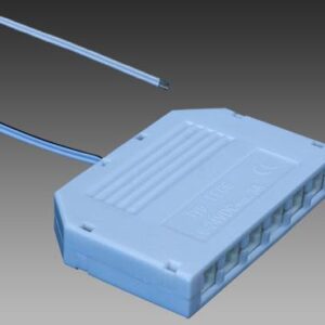 6 Way Distributor White 7A, cable end with mini male plug white, cable: VDE H03VVH2-F 2*0.75mm2 black, L=1000mm, parallel