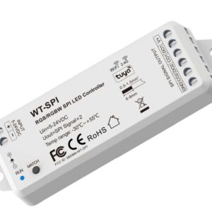 Smart RGB/RGBW SPI LED Controller ● Input signal: Tuya WiFi + RF 2.4G; Output signal: SPI(TTL) x 2