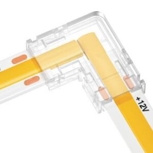 L Shape 5mm Strip to Strip Connector - Transparent